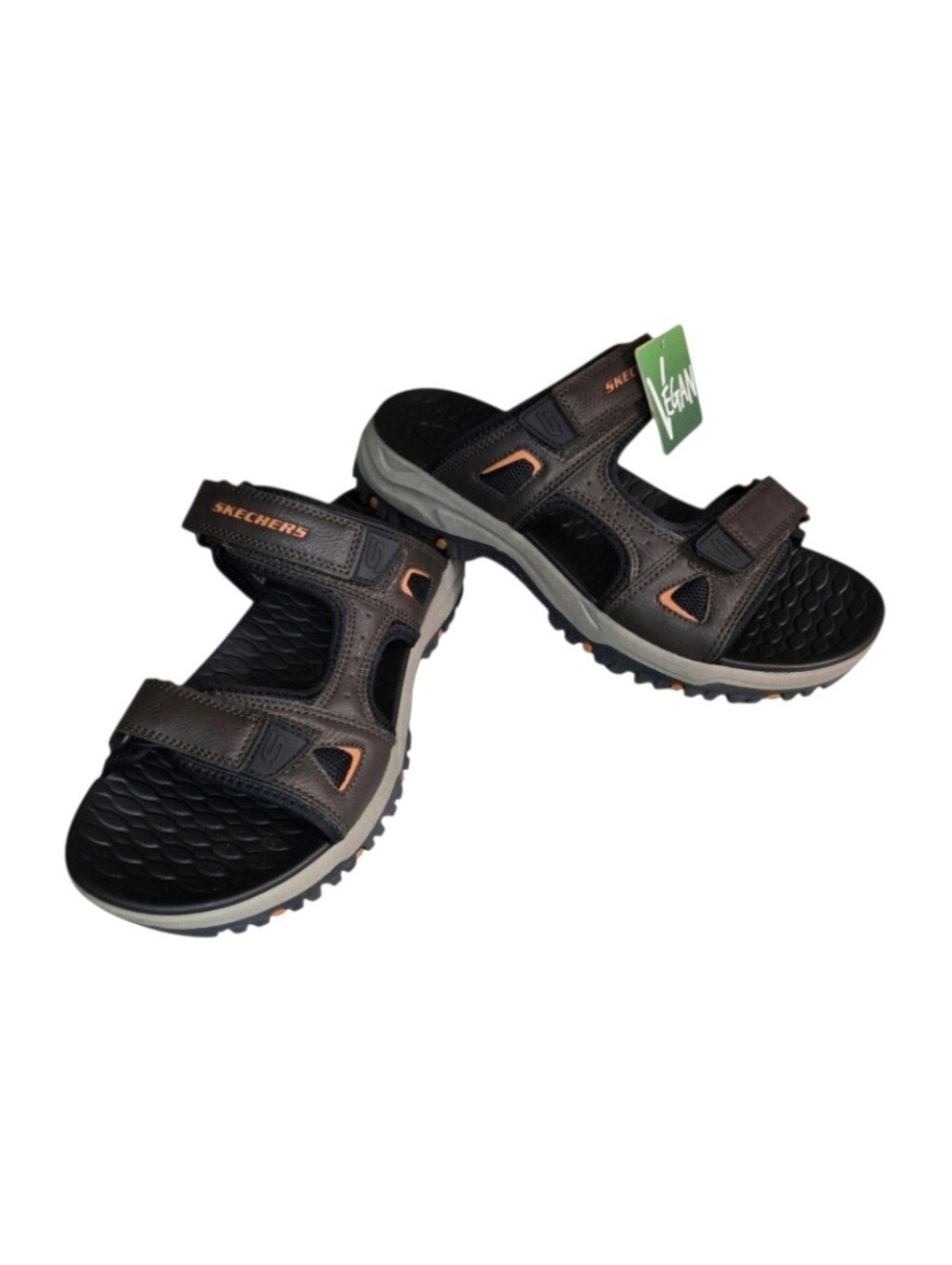 Skechers Men's Relaxed Fit Prewitt Lanston Open Back Sandals in Brown, Size: 8.